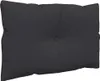 A dark gray cushion is shown from a side angle. Produktbild-Vorschau