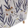 A close-up view of a cabinet with a floral pattern and wooden knobs. Náhled obrázku produktu