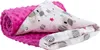 Babydecke für babys Baumwolle, 75x100, Teddy mit dunkelrosa Produktbild-Vorschau 1