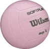 A pink Wilson volleyball is shown against a white background. Podgląd zdjęcia produktu