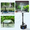 Collage of images showing different types of water fountains and a water pump. Produktbild-Vorschau