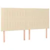 vidaXL LED Kopfteil Creme 180x5x118/128 cm Stoff -  Kopf- & Produktbild-Vorschau 5