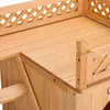 CADOCA® Maison pour chats en bois de pin 65x55x54cm 2 Voir les images du produit 3