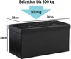 Theo&Cleo Leder Sitzhocker mit Stauraum 76 x 38 x 38 cm Produktbild-Vorschau 2
