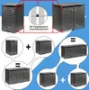 Diagram showing how to assemble different configurations of trash can enclosures. Anteprima dell’immagine prodotto