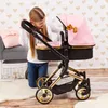Bayer Vario Puppenwagen rosa und gold 18490AA Produktbild-Vorschau 6