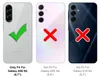 A collage of three phone backs showing compatibility with a green checkmark and incompatibility with red X marks. Anteprima dell’immagine prodotto