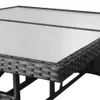 vidaXL Tavolo da giardino nero 140 x 80 x 74 cm in poly Anteprima dell’immagine prodotto 3