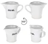 Dzbanek z miarką 250ml porcelana biała 10,5 x 9,5 cm Podgląd zdjęcia produktu 3