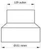 Raik Basic Reduzierung 150mm – 130mm gussgrau für Rauchrohr Produktbild-Vorschau 5