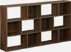sweeek - Bücherregal 3 Regale 12 Fächer - Nussbaumfarben Produktbild-Vorschau 1
