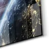 DEQORI Glasbild Echtglas 60x30 cm 'Blick aus dem All' Produktbild-Vorschau 5
