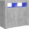 A modern sideboard with concrete-effect finish and blue LED lighting. Anteprima dell’immagine prodotto