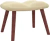 vidaXL Fauteuil à bascule avec tabouret blanc crème velours Voir les images du produit 14
