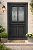 Porte d'entree Bois vitree, Mathilde RAL 7016, H215 x L90 Voir les images du produit 3