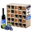 KADAX Weinregal aus Holz, 52 x 25.5 x 52 cm, Natürlich,  1 Produktbild-Vorschau 1