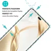 A close-up view of a smartphone screen protector being applied to a smartphone. Produktbild-Vorschau