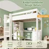 Łóżko dziecięce na poddaszu Merax z biurkiem, portem Podgląd zdjęcia produktu 5