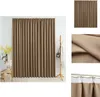 A collage of images showing a taupe blackout curtain, a close-up of the fabric, and a detail of the curtain hooks. Anteprima dell’immagine prodotto