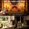 LED-Teelicht-Set, wiederaufladbar, 12er-Pack, mit Produktbild-Vorschau 5