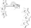 925 Sterling Silber Ohrstecker Dreifacher Stern Produktbild-Vorschau 1