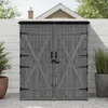 BEALIFE Gartenschrank 140x44x162 cm | 2 Türen & großes Produktbild-Vorschau 4