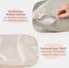 A collage of images showcasing the features of a bedding product, including a close-up of a zipper and a texture shot of the fabric. Voir les images du produit