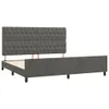 vidaXL Bettgestell mit Kopfteil Dunkelgrau 200x200 cm Samt Produktbild-Vorschau 5