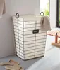 Wäschekorb "Laundry" aus Metall in matt schwarz, mit Canvas Produktbild-Vorschau 1