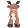 A plush reindeer toy shown from the back, wearing a pink scarf. Produktbild-Vorschau