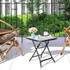 Glas-Gartentisch klappbar, Esstisch aus gehärtetem Glas, Produktbild-Vorschau 7
