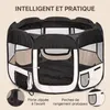 IvoQ Parc pliable pour chiot avec toit – 114 x 114 x 58 cm Voir les images du produit 4