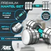 RE:SPORT® 2er Hanteln Set aus massivem Stahl Türkis 2 x Produktbild-Vorschau 5