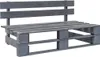 vidaXL Outdoor-Bank Paletten Holz Grau Produktbild-Vorschau 5