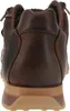 The back view of a brown leather sneaker. Voir les images du produit