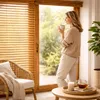 Naturholz Holzjalousie 100x140 cm Jalousie aus Holz 25 mm Produktbild-Vorschau 6