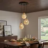 COSTWAY 3-punktowa lampa wisząca, boho rattanowa lampa Podgląd zdjęcia produktu 2