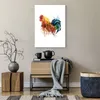 Poster - Poster ohne Rahmen - Hahn Ilustration Tier Farben Produktbild-Vorschau 6