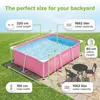 Rechteckiges Schwimmbeckenrahmen - 220 x 150 x 60 cm - Rosa Produktbild-Vorschau 4