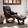 home24 Relaxsessel mit Hocker - Echtleder / Kunstleder Produktbild-Vorschau 2