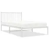 vidaXL Bettgestell mit Kopfteil Metall Weiß 107x203 cm -  Produktbild-Vorschau 12