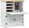 vidaXL Armoire à vin blanche 97 x 45 x 114 cm Bois de pin Voir les images du produit 3