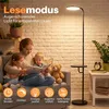 ZMH LED Stehlampe Wohnzimmer 30W Schwarz mit Tisch Produktbild-Vorschau 6