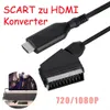 1m SCART zu auf HDMI Konverter Kabel, Video Audio Adapter, Produktbild-Vorschau 3
