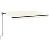 Automatische Markise mit LED & Windsensor 400x350 cm Creme Produktbild-Vorschau 2