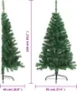 vidaXL Sztuczna pół choinka ze stojakiem Zielona 150 cm PVC Podgląd zdjęcia produktu 7