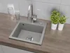 QLS Spülbecken 44x44 cm Granit mit automatischem Siphon Produktbild-Vorschau 4