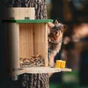 Relaxdays Eichhörnchen Futterhaus, Holz, Produktbild-Vorschau 3