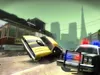 A yellow car is shown in a dynamic pose, appearing to be in a chase or accident scene with a police car and a streetcar in the background. The city skyline is visible. Produktbild-Vorschau