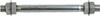 A metal axle with nuts and washers on a white background. Produktbild-Vorschau
